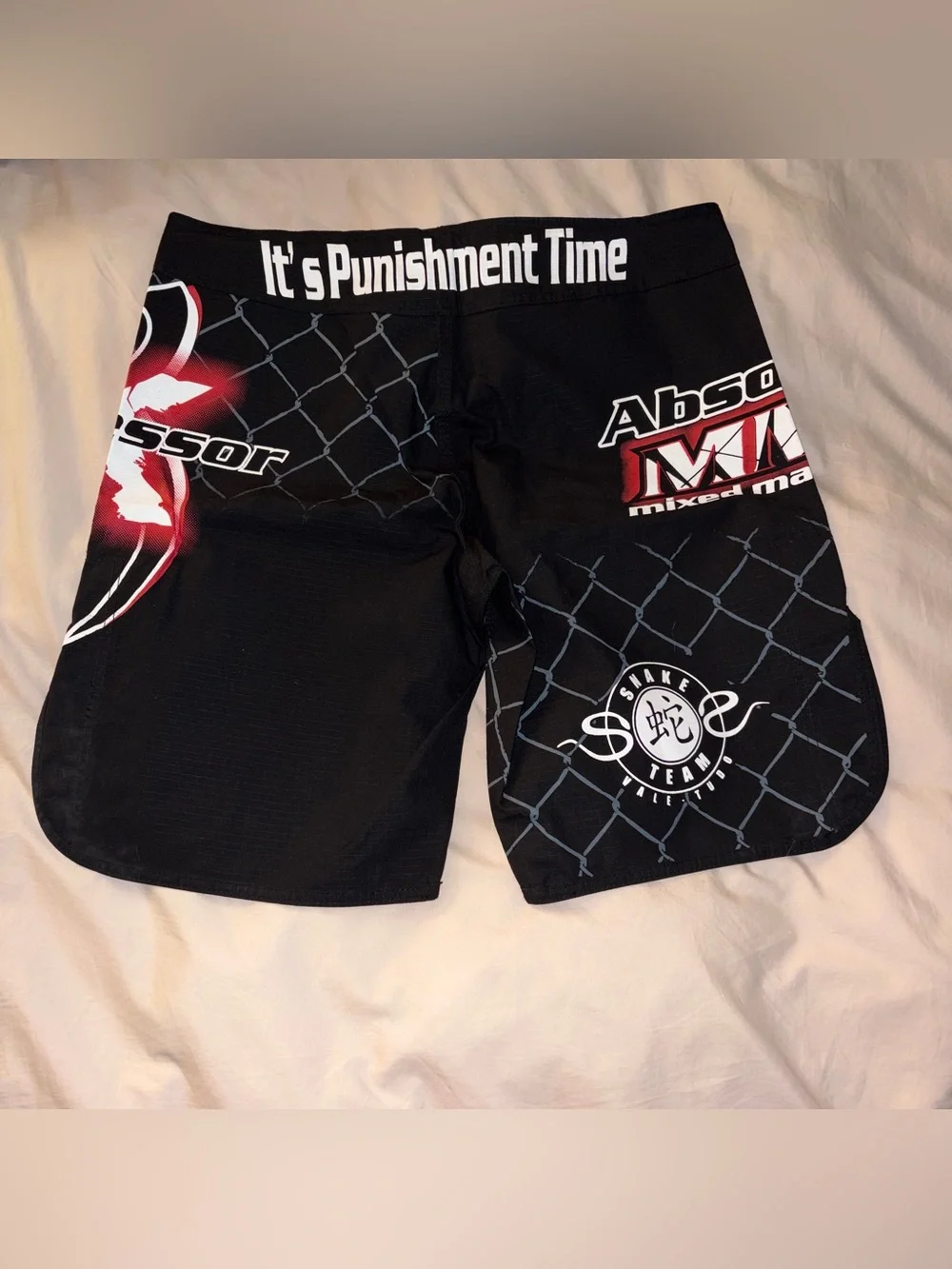 Venum Men's Black Print MMA Shorts Size BR-48 (US 38)